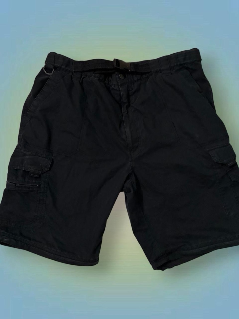 Black Cargo Wide-Leg Pants/Shorts - Picture 6 of 8